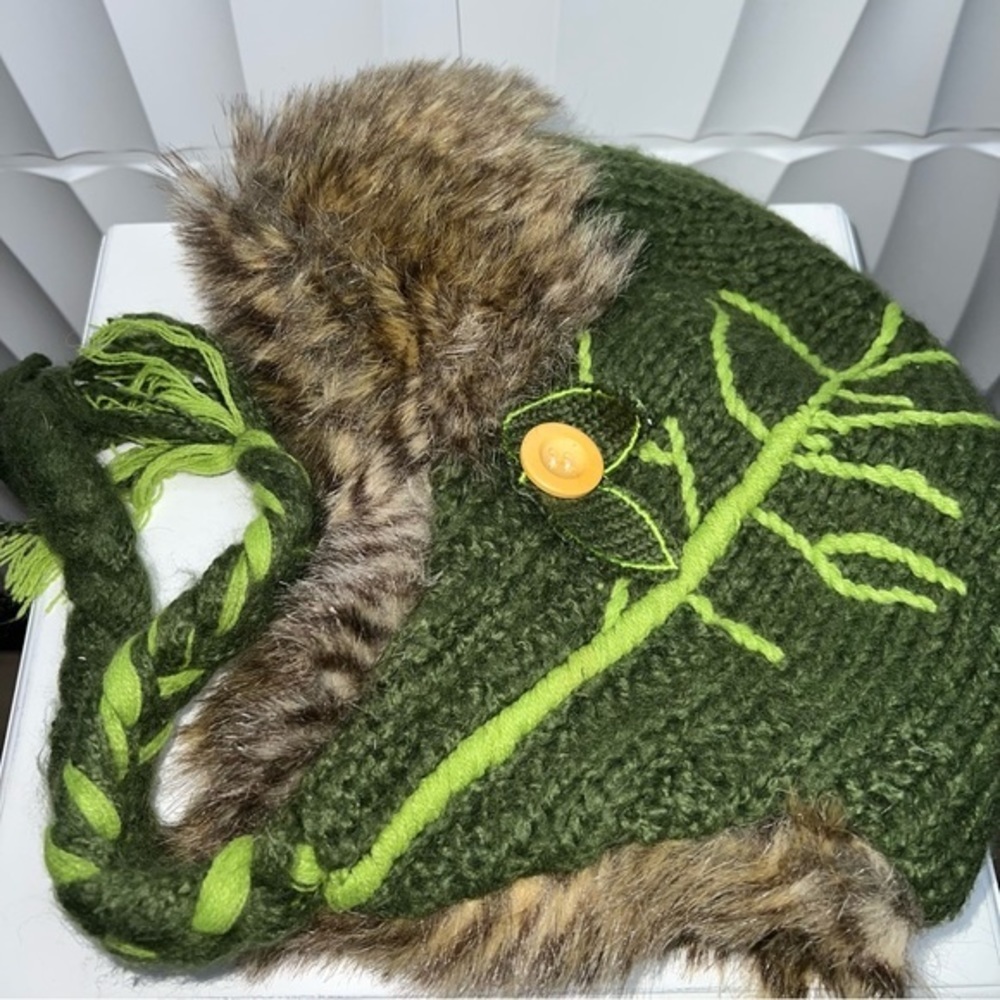 Nobis Wool Blend Faux Fur Lined Hat